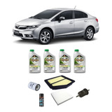Kit Troca De Oleo Filtros 0w20 Honda New Civic 2013 A 2015