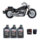 Kit Troca De Óleo Mobil Honda Shadow 750 Filtro Fram