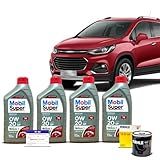 Kit Troca De Oleo Mobil Super 0w20 E Filtro GM Tracker 1 4 16v 2017 A 2019