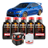 Kit Troca De Oleo Motul 8100 E Filtro Kn Subaru Wrx E Sti