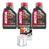 Kit Troca De Óleo Motul Filtro Kn Honda Vt 750 Shadow