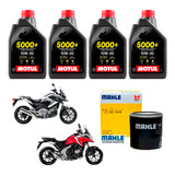 Kit Troca Óleo 4l   Filtro Honda Nc 750x Nc 700x Motul 5000 