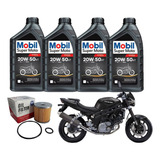 Kit Troca Oleo E Filtro Comet Gt 650 Mobil 20w50 Mineral