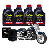 Kit Troca Oleo Harley Davidson Fat boy Motul 5000 20w50 4lts