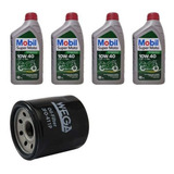 Kit Troca Oleo Mobil 10w40 Para Kawasaki Vulcan Vn 750 86-05