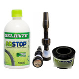 Kit Tubeless 29 Bike Líquido Selante 500ml Válvulas Fita