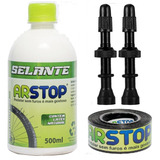 Kit Tubeless 29 Bike Líquido Selante Válvulas Fita 18mm