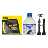 Kit Tubeless Selante 300ml Fita Aro 25 Mm Par Válvula