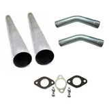 Kit Tubo Curva Flange Escapamento 2 Polegadas