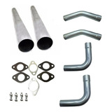 Kit Tubo Curva Flange Escapamento 2 Polegadas