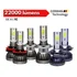 Kit Ultra Super Led 22000 Lumens 6500k Alto Baixo Milha 12v
