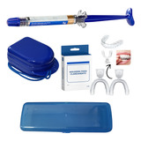 Kit Uma Seringas Dental White Gel Clareador Moldeira 1 6