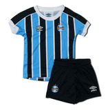 Kit Umbro Grêmio 1 2023 Tricolor Kids Infantil