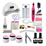 Kit Unha Acrigel Fibra Cabine Lixa Kit Gel Acrygel