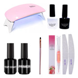 Kit Unha Esmaltação Gel Cabine Sun Mini Lixa Nail Designer