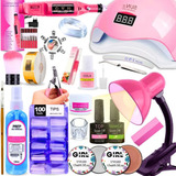 Kit Unha Gel Manicure Completo Profissional Luminária