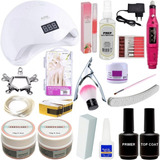 Kit Unhas Acrigel Cabine Led Lixa Kit Gel Acrygel Original