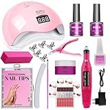 Kit Unhas De Gel Cabine Sun 5 48w Digital Lixadeira Elétrica Caneta