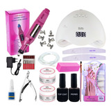 Kit Unhas De Gel Sun5 Fibra Top Coat Primer Iniciantes