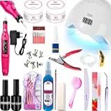 Kit Unhas Gel Acrigel Alongamentos Cabine Lixadeira Eletrica Completo