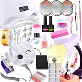 Kit Unhas Gel Lixadeira Eletrica Motor Porquinho Cabine Sun5