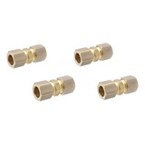 Kit União Emenda Porca Anilha Compressão Tubo 4mm C 4 Peças
