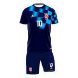 Kit Uniforme Croacia Modric Camisa   Shorts