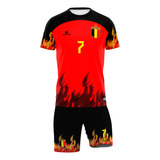 Kit Uniforme De Bruyne Belgica Camisa   Shorts