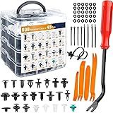 Kit Universal De Presilhas E Grampos Automotivos- 845 Peças- Com Ferramentas De Remoção