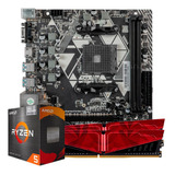 Kit Upgrade Gamer Amd Ryzen 5 5600g A520m 16gb Ddr4 Cor Preto