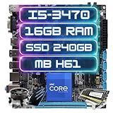 Kit Upgrade Gamer Completo Intel I5 3470 16GB Ram DDR3 SSD 240GB Placa Mãe H61 B75 Gigalan Wifi