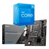 Kit Upgrade Intel 12ª Geração I5 12400f + Msi Pro H610m-g 