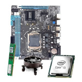 Kit Upgrade Placa mãe H61 Core I3 2100 Intel Cooler 8gb Ddr3