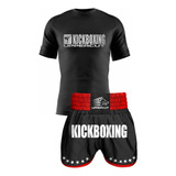 Kit Uppercut Short Calção De Kickboxing Camiseta Kickboxing
