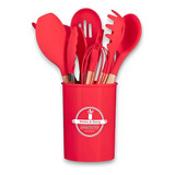 Kit Utensílio De Silicone 7 Peças Em Casa Tem