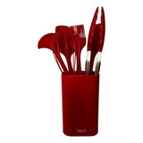 Kit Utensílios Cozinha 7 Peças Silicone Resistente Elegante