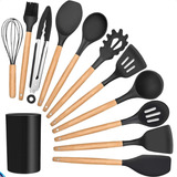 Kit Utensílios Cozinha Jogo 12 Peças Silicone Anti Aderente
