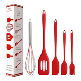 Kit Utensílios Cozinha Silicone 5 Peças Espátula Fue Pincel