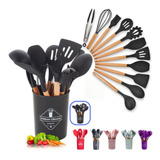 Kit Utensílios De Cozinha Jogo Completo 12 Peças Silicone