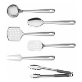 Kit Utensílios Servir Preparar Extrata Inox 6 Pçs Tramontina