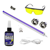 Kit Uv Led Uvfacil 60cm Bivolt Com Cola Uv Loxeal E Óculos