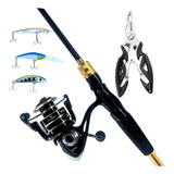 Kit Vara 1 8m Molinete Nx5000 Alicate 3 Iscas Artificiais