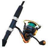Kit Vara De Pesca 1 80m Molinete 4000 Carretel Alumínio