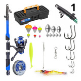 Kit Vara De Pesca 20lbs Completa Com Molinete Linha Barato