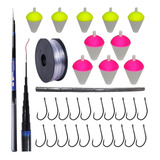 Kit Vara Telescopica Retratil 5 0m Anzol Chumbada Boia Linha