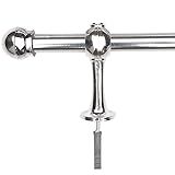 Kit Varao 2 70 Mts Metros 28mm Grosso Para Cortina Em ALUMINIO INOX Cromado Prateado Porta Ou Janela Quarto Sala