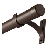 Kit Varão 28mm Com 2 30m Cortina Ilhós argola 100  Alumínio Cor Marrom