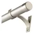Kit Varão 28mm Com 2 40m Cortina Ilhós argola 100  Alumínio Cor Aço Escovado