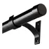 Kit Varão Cortina 2m 28mm Alumínio Modelo Europeu Cor Preto