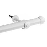 Kit Varão De Cortina 1 50m 28mm Colorido E Cromado  Branco 